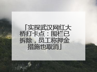 实探武汉网红大桥打卡点：围栏已拆除，员工称押金措施也取消