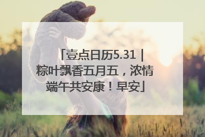 壹点日历5.31｜粽叶飘香五月五，浓情端午共安康！早安