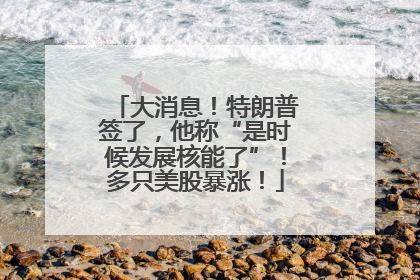 大消息！特朗普签了，他称“是时候发展核能了”！多只美股暴涨！