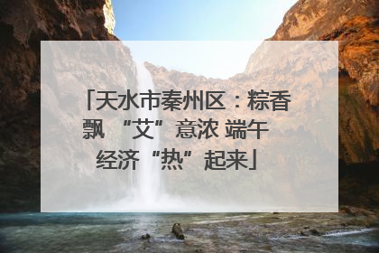 天水市秦州区：粽香飘 “艾”意浓 端午经济“热”起来