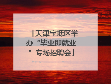 天津宝坻区举办“毕业即就业”专场招聘会