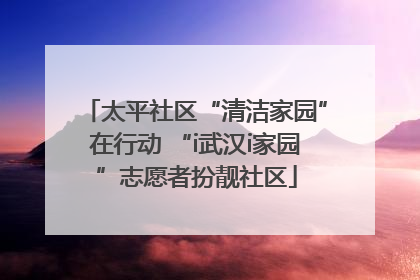太平社区“清洁家园”在行动 “i武汉i家园”志愿者扮靓社区