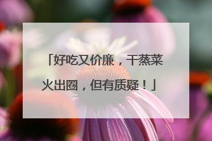好吃又价廉，干蒸菜火出圈，但有质疑！