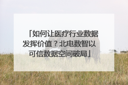 如何让医疗行业数据发挥价值？北电数智以可信数据空间破局