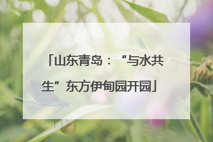 山东青岛：“与水共生”东方伊甸园开园