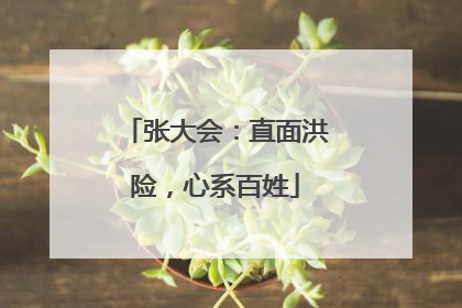 张大会：直面洪险，心系百姓