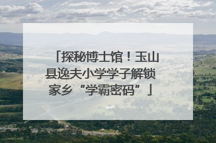 探秘博士馆！玉山县逸夫小学学子解锁家乡“学霸密码”