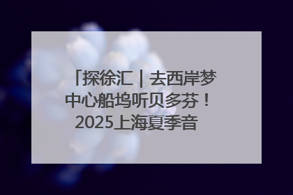 探徐汇｜去西岸梦中心船坞听贝多芬！2025上海夏季音乐节公布节目阵容