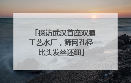 探访武汉首座双膜工艺水厂，筛网孔径比头发丝还细