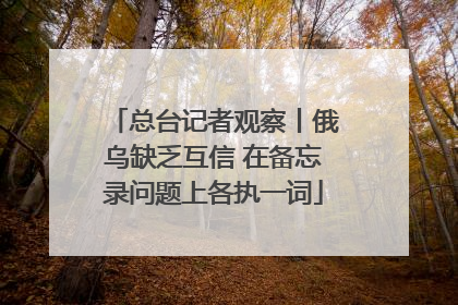 总台记者观察丨俄乌缺乏互信 在备忘录问题上各执一词