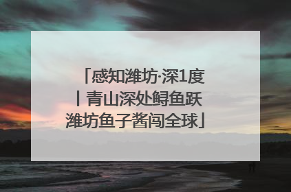 感知潍坊·深1度丨青山深处鲟鱼跃 潍坊鱼子酱闯全球