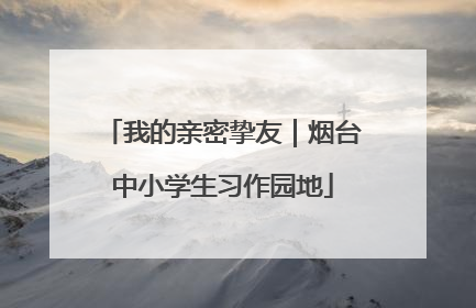 我的亲密挚友｜烟台中小学生习作园地