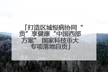 打造区域慢病协同“贡”享健康“中国西部方案” 国家科技重大专项落地自贡