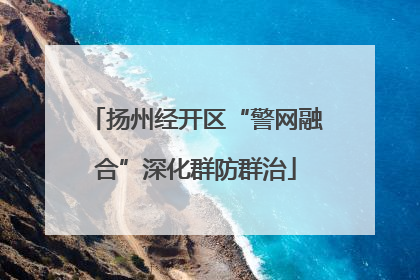 扬州经开区“警网融合”深化群防群治