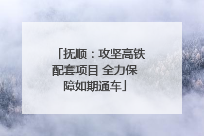 抚顺：攻坚高铁配套项目 全力保障如期通车