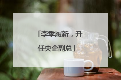 李季履新，升任央企副总