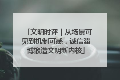 文明时评｜从场景可见到机制可感，诚信淄博锻造文明新内核