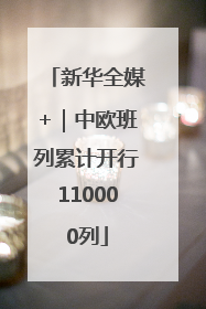 新华全媒+｜中欧班列累计开行110000列