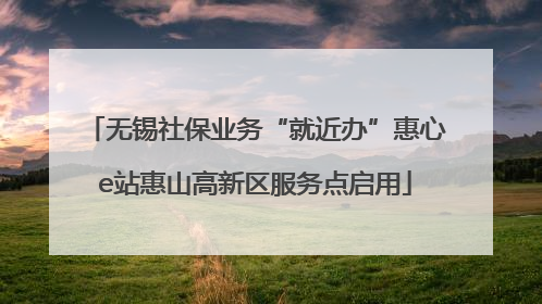 无锡社保业务“就近办”惠心e站惠山高新区服务点启用
