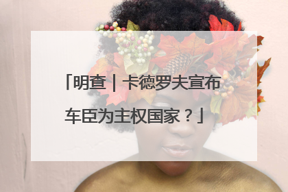 明查｜卡德罗夫宣布车臣为主权国家？