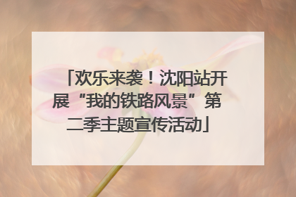 欢乐来袭！沈阳站开展“我的铁路风景”第二季主题宣传活动