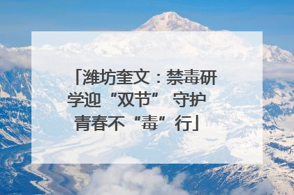 潍坊奎文：禁毒研学迎“双节” 守护青春不“毒”行