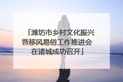 潍坊市乡村文化振兴暨移风易俗工作推进会在诸城成功召开