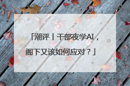 潮评丨干部夜学AI，阁下又该如何应对？