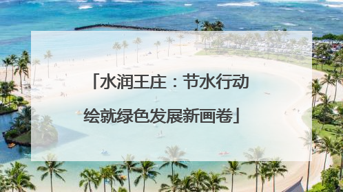 水润王庄：节水行动绘就绿色发展新画卷