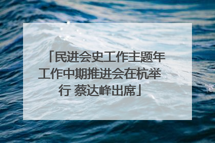 民进会史工作主题年工作中期推进会在杭举行 蔡达峰出席