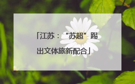 江苏：“苏超”踢出文体旅新配合