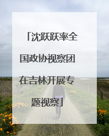 沈跃跃率全国政协视察团在吉林开展专题视察