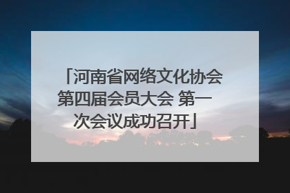 河南省网络文化协会第四届会员大会 第一次会议成功召开