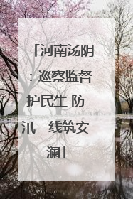 河南汤阴：巡察监督护民生 防汛一线筑安澜