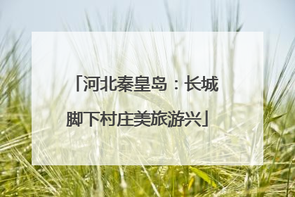 河北秦皇岛：长城脚下村庄美旅游兴