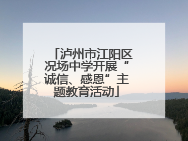 泸州市江阳区况场中学开展“诚信、感恩”主题教育活动