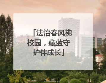 法治春风拂校园，藏蓝守护伴成长