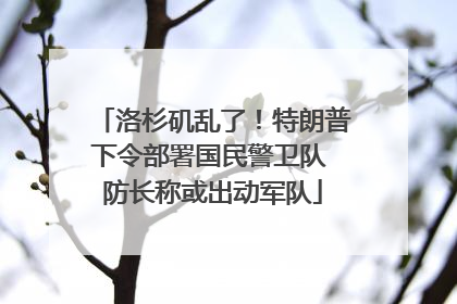 洛杉矶乱了！特朗普下令部署国民警卫队 防长称或出动军队