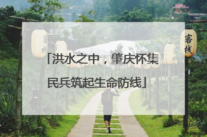 洪水之中，肇庆怀集民兵筑起生命防线