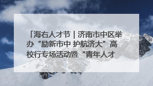 海右人才节｜济南市中区举办“励新市中 护航济大”高校行专场活动暨“青年人才 乐享市中”品牌推介会