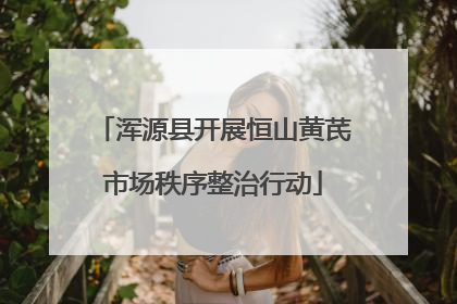 浑源县开展恒山黄芪市场秩序整治行动