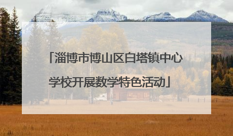 淄博市博山区白塔镇中心学校开展数学特色活动