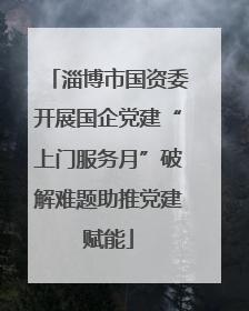 淄博市国资委开展国企党建“上门服务月”破解难题助推党建赋能