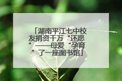 湖南平江七中校友捐资千万“还愿”——母爱“孕育”了一座图书馆