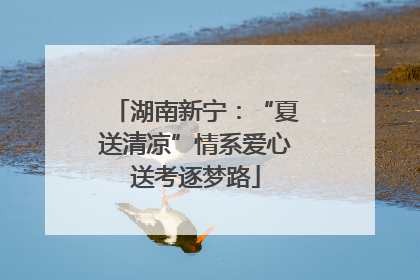 湖南新宁：“夏送清凉”情系爱心送考逐梦路