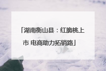 湖南衡山县：红脆桃上市 电商助力拓销路