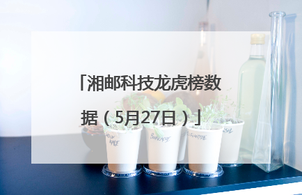 湘邮科技龙虎榜数据（5月27日）