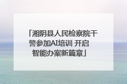 湘阴县人民检察院干警参加AI培训 开启智能办案新篇章
