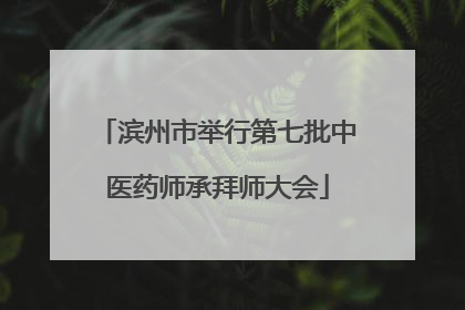 滨州市举行第七批中医药师承拜师大会