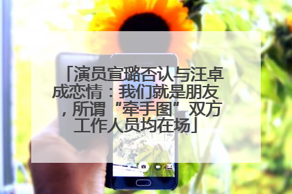 演员宣璐否认与汪卓成恋情：我们就是朋友，所谓“牵手图”双方工作人员均在场